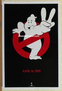 h755 GHOSTBUSTERS 2 teaser one-sheet movie poster '89 Murray, Aykroyd