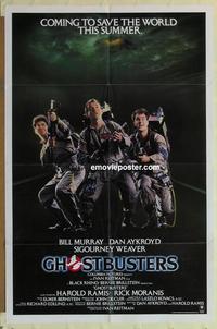 b722 GHOSTBUSTERS advance one-sheet movie poster '84 Bill Murray, Dan Aykroyd