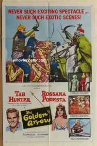 b731 GOLDEN ARROW one-sheet movie poster '63 Tab Hunter, Podesta