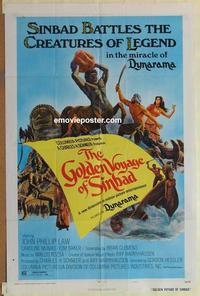 b733 GOLDEN VOYAGE OF SINBAD style A one-sheet movie poster '73 Harryhausen
