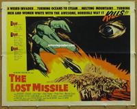 b412 LOST MISSILE half-sheet movie poster '58 sci-fi, from outer Hell!