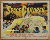 b427 SPACE CHILDREN half-sheet movie poster '58 Jack Arnold, wild sci-fi!