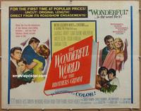 b436 WONDERFUL WORLD OF THE BROTHERS GRIMM half-sheet movie poster '62