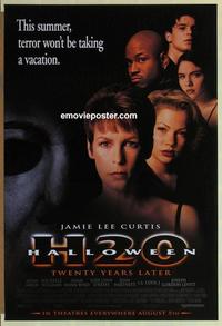 h762 HALLOWEEN H20 advance one-sheet movie poster '98 Jamie Lee Curtis