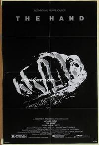 b743 HAND one-sheet movie poster '81 Oliver Stone, Michael Caine