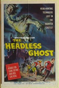 b750 HEADLESS GHOST one-sheet movie poster '59 great Reynold Brown art!