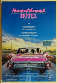 h765 HEARTBREAK HOTEL one-sheet movie poster '88 kidnapping Elvis!