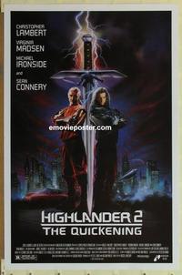 h770 HIGHLANDER 2 one-sheet movie poster '91 Christopher Lambert, Connery