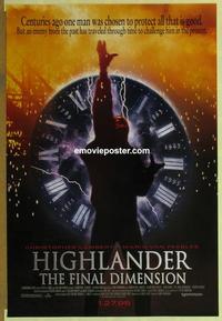h771 HIGHLANDER 3 advance one-sheet movie poster '95 Lambert, Peebles