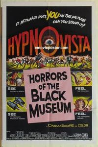 b764 HORRORS OF THE BLACK MUSEUM one-sheet movie poster '59 AIP murder!