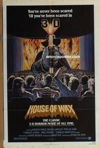 b770 HOUSE OF WAX one-sheet movie poster R81 cool scary 3D image!