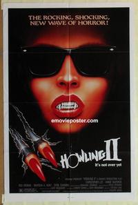 b775 HOWLING 2 one-sheet movie poster '85 Christopher Lee, werewolf!