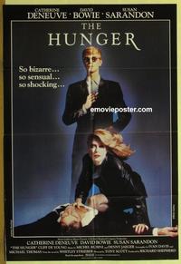 b206 HUNGER English one-sheet movie poster '83 Catherine Deneuve, Bowie