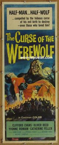 b440 CURSE OF THE WEREWOLF insert movie poster '61 Oliver Reed