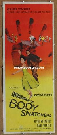 b450 INVASION OF THE BODY SNATCHERS insert movie poster '56