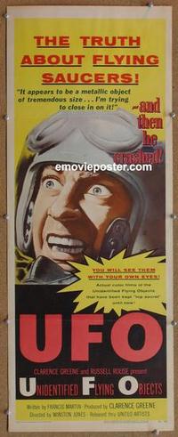 b468 UFO insert movie poster '56 cool flying saucer sci-fi doc!