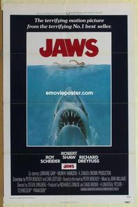 b038 JAWS int'l 1sh '75 Steven Spielberg classic!