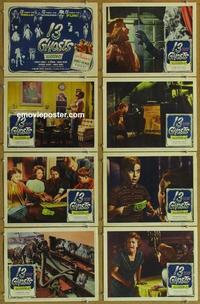 h221 13 GHOSTS 8 movie lobby cards '60 William Castle, cool horror!