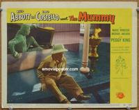 h293 ABBOTT & COSTELLO MEET THE MUMMY movie lobby card #7 '55 attack!