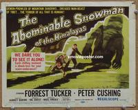 h188 ABOMINABLE SNOWMAN OF THE HIMALAYAS movie title lobby card '57 Cushing