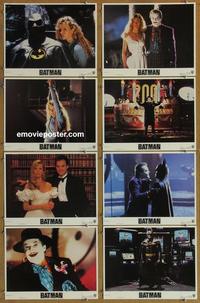 h226 BATMAN 8 movie lobby cards '89 Michael Keaton, Jack Nicholson