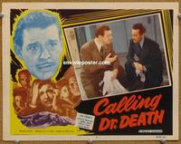 h321 CALLING DR DEATH movie lobby card #6 R53 Lon Chaney Jr