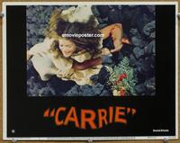 h324 CARRIE movie lobby card #1 '76 Sissy Spacek, Stephen King