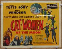 h193 CAT-WOMEN OF THE MOON movie title lobby card '53 campy cult classic!