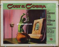 h335 CULT OF THE COBRA movie lobby card #4 '55 cobra girl emerges!