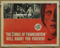 h197 CURSE OF FRANKENSTEIN movie title lobby card '57 Peter Cushing