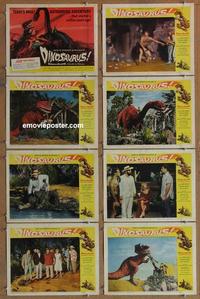 h237 DINOSAURUS 8 movie lobby cards '60 cool prehistoric monsters!