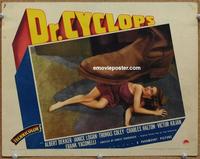 h348 DOCTOR CYCLOPS #3 movie lobby card '40 tiny girl & giant boot!
