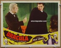 h353 DRACULA movie lobby card #3 R51 fantastic Bela Lugosi image!