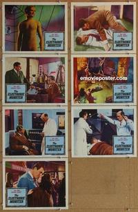 h541 ELECTRONIC MONSTER 7 movie lobby cards '60 Rod Cameron, sci-fi!