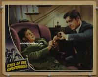 h361 EYES OF THE UNDERWORLD movie lobby card '42 Lon Chaney grabs!