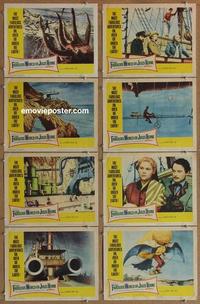 h238 FABULOUS WORLD OF JULES VERNE 8 movie lobby cards '61 cool images!