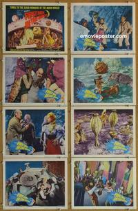 h239 FIRST MEN IN THE MOON 8 movie lobby cards '64 Ray Harryhausen
