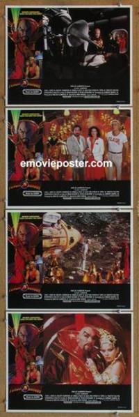 h579 FLASH GORDON 4 movie lobby cards '80 Max Von Sydow, Amsel art!