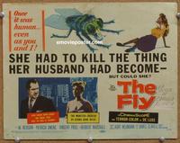 h202 FLY movie title lobby card '58 Vincent Price, classic sci-fi!