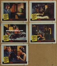 h563 FOUR SKULLS OF JONATHAN DRAKE 5 movie lobby cards '59 Eduard Franz