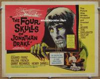 h203 FOUR SKULLS OF JONATHAN DRAKE movie title lobby card '59 Eduard Franz