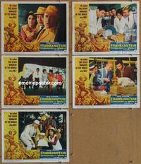 h564 FRANKENSTEIN CONQUERS THE WORLD 5 movie lobby cards '66 AIP/Toho