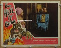 h366 FROM HELL IT CAME movie lobby card '57 scantily clad lady!