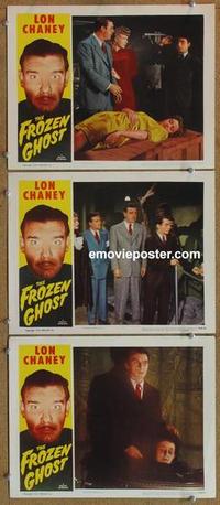 h608 FROZEN GHOST 3 movie lobby cards R54 Lon Chaney Jr, Ankers