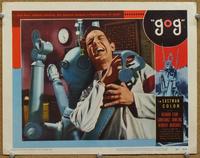 h371 GOG movie lobby card #7 '54 Frankenstein of steel attacks!