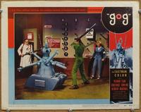 h372 GOG movie lobby card #8 '54 destroying the Frankenstein machine!