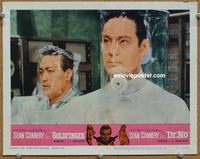 h375 GOLDFINGER/DR NO movie lobby card #2 '66 wacky Joseph Wiseman!