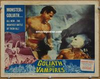 h378 GOLIATH & THE VAMPIRES movie lobby card #2 '64 hunky Gordon Scott