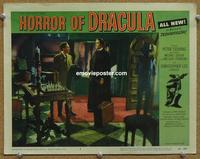 h389 HORROR OF DRACULA movie lobby card #2 '58 Dracula plays chess!