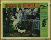 h388 HORROR OF DRACULA movie lobby card #5 '58 Lee buries victim!